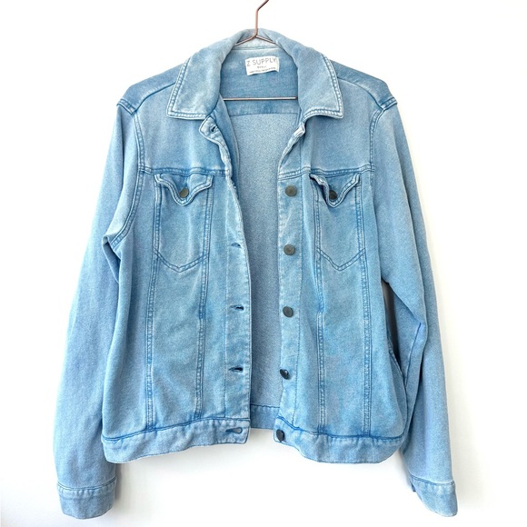 Z Supply Light Wash Blue Denim Jean Jacket - Picture 14 of 16